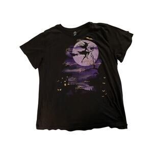 Way to Celebrate women's Halloween shirt 2X witch moon black purple